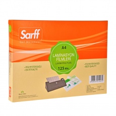 Sarff A4 Laminasyon (216*303) 125 Micron Film 100'lü